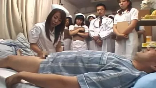  Japanese Hospital Nurse Training Day Milking Patient #Zenra 