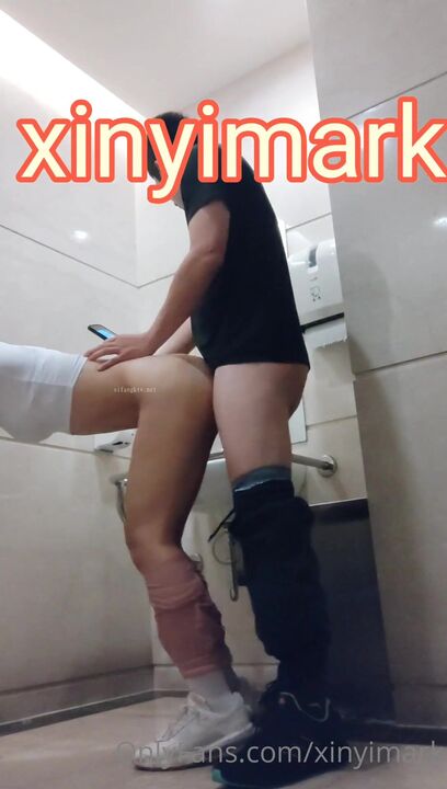 Doggy fucking horny married woman in toilet 