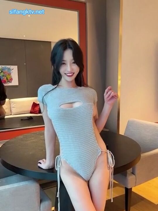 Horny Korean bitch having sex besides window with high heel 