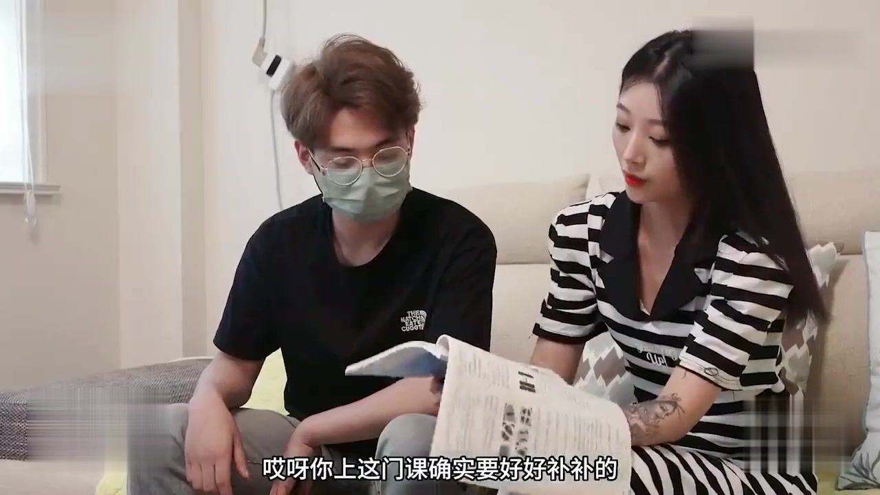 Private tutor gives her student a biology lesson 