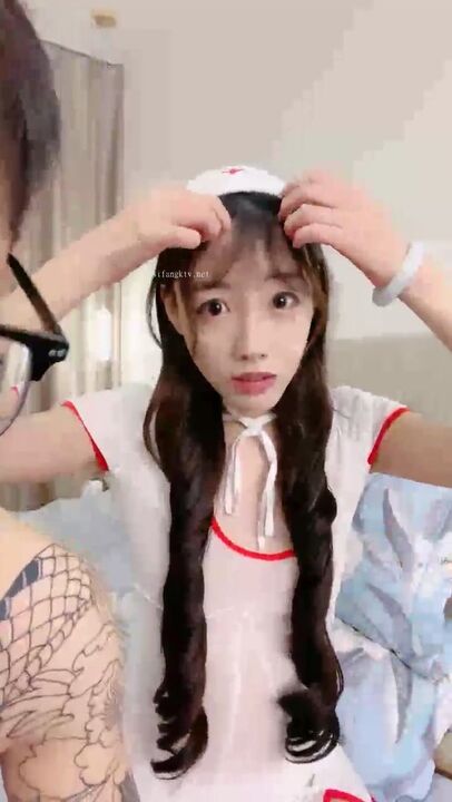 Beautiful girl in nurse uniform having sex with boyfriend[1] 