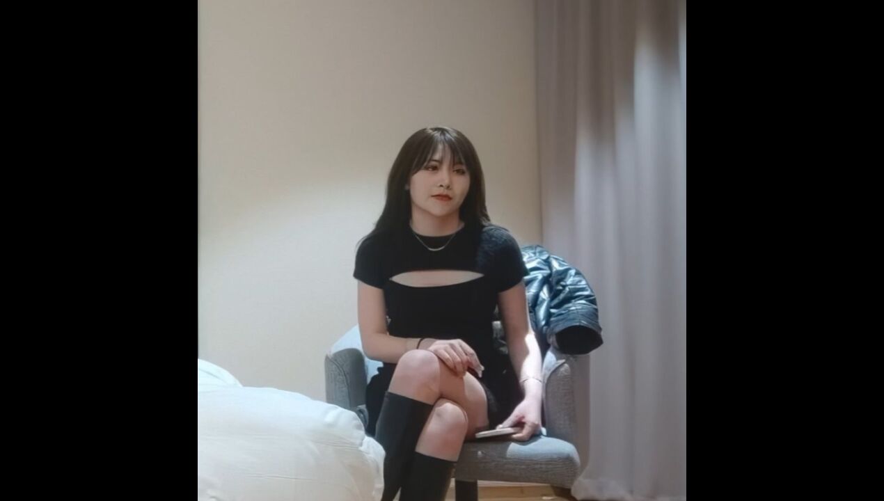 Hard fucking beautiful slut in black stocking 