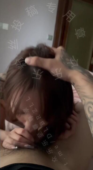 ⁣Pickup a fair-skin girl with tattoo, doggy fucking while hit her butt 