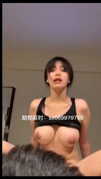 Busty girlfriend riding cock and moaning sexy 