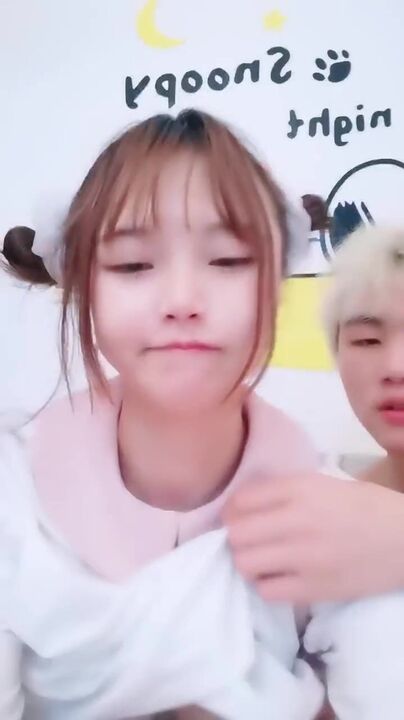 Gangbang with cute girl with double top knot 