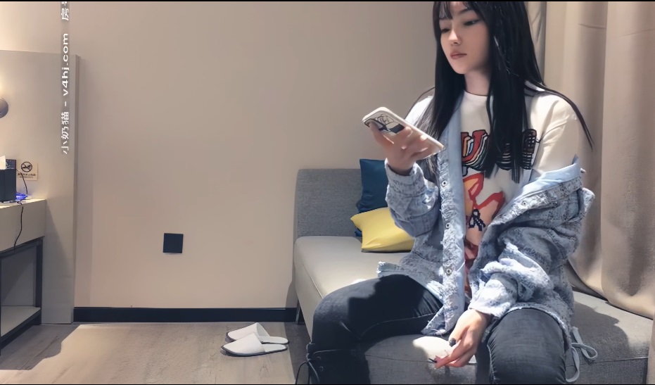 Doggy fuck cute and pretty te*** girl with black stockings and rabbit ears 
