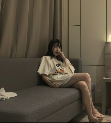 Fucking pretty leg babe and she moaned so cute 