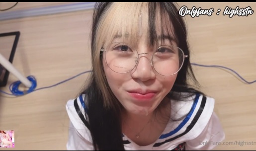 Fucking and cum in pure girlfriends mouth who wore school uniform 