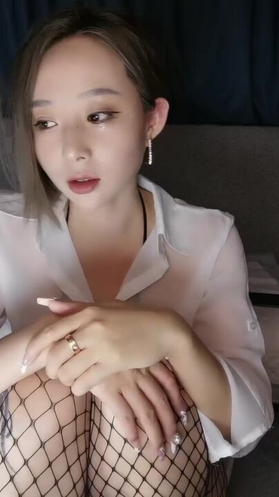 Sex with pretty woman with fishnet stockings 