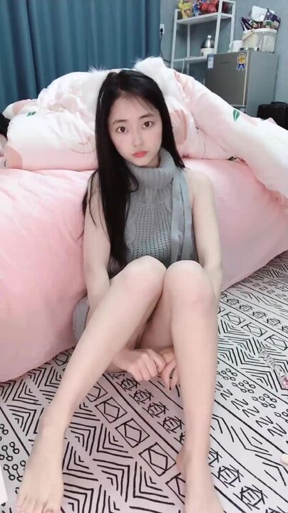 Innocent girl with cute cat ear masturbates 