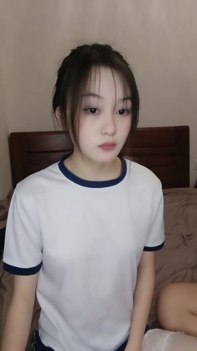 Sex with fair-skin girl with sport uniform and stockings 