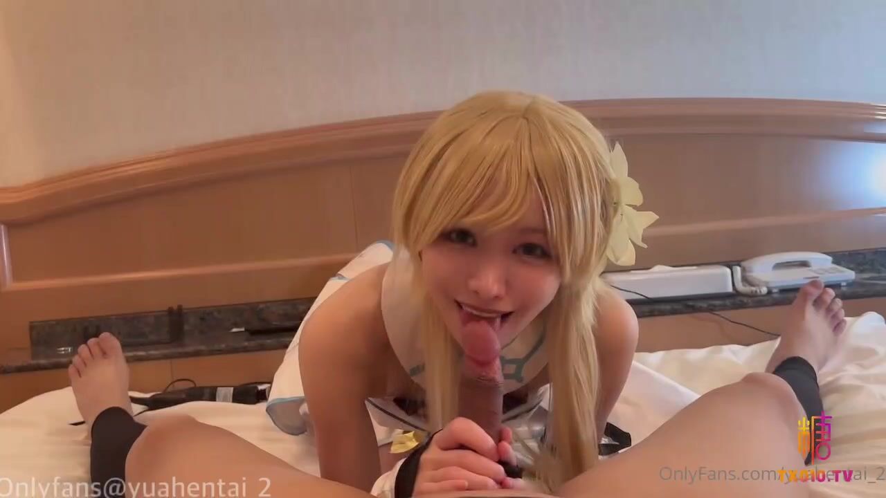 Creampie cosplay Yua when she rides on boyfriends dick 