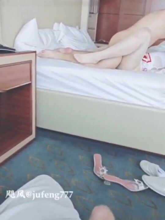 Husband finds a guy to fuck his horny wife in nurse costume and he is jerking off 