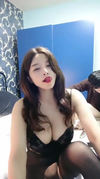 Busty lady gets fucked by young man without condom twice in a row 