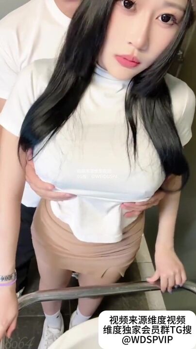 ⁣Pickup a busty internet friend and having oral sex in public toilet and bring her to hotel fucking her hard 