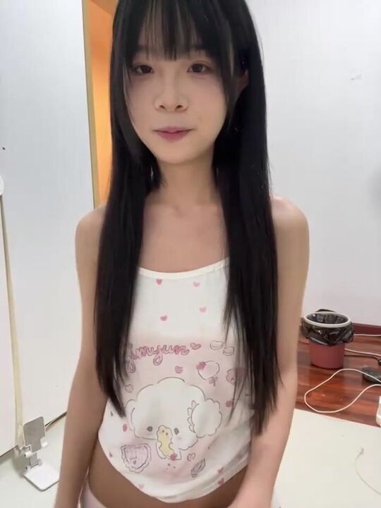 ⁣Innocent te*** girl with slender body was masturbating by vibrator in front of camera 